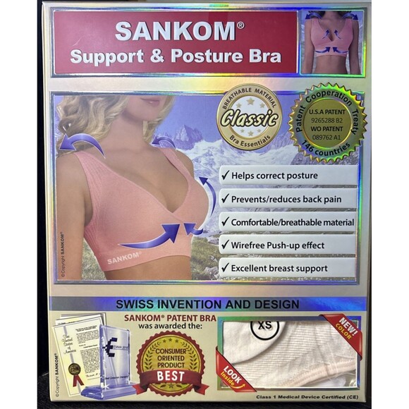 Sankom Compression Shapewear Posture Correcting Classic Bra, Classic, XS - New - Picture 1 of 6